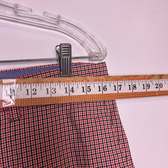 Banana Republic Men's 109% Cotton Red Checkered Shorts Size 32 Old Money Preppy - Picture 7 of 13